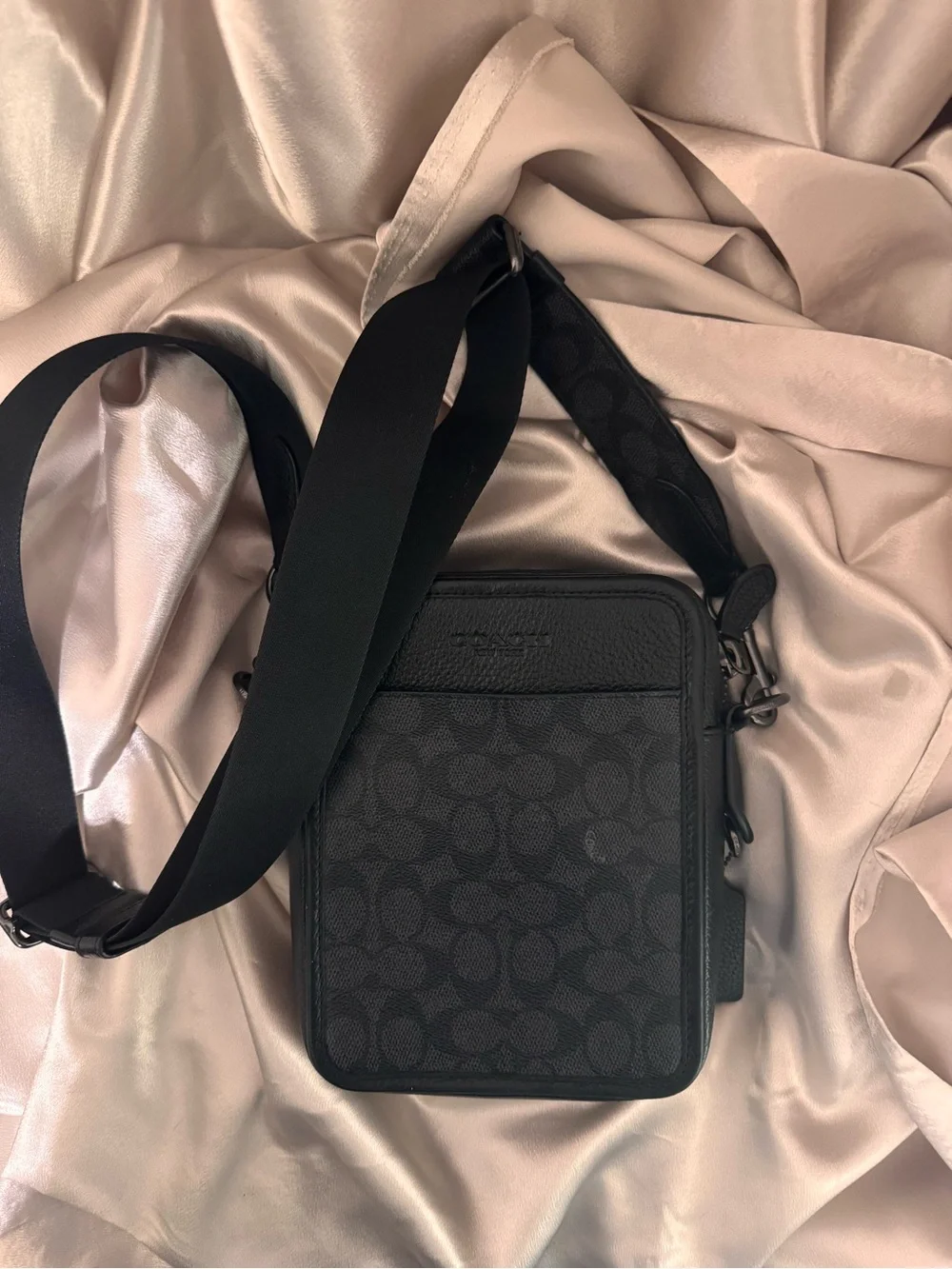 Coach Sullivan Black Signature Canvas Crossbody Bag